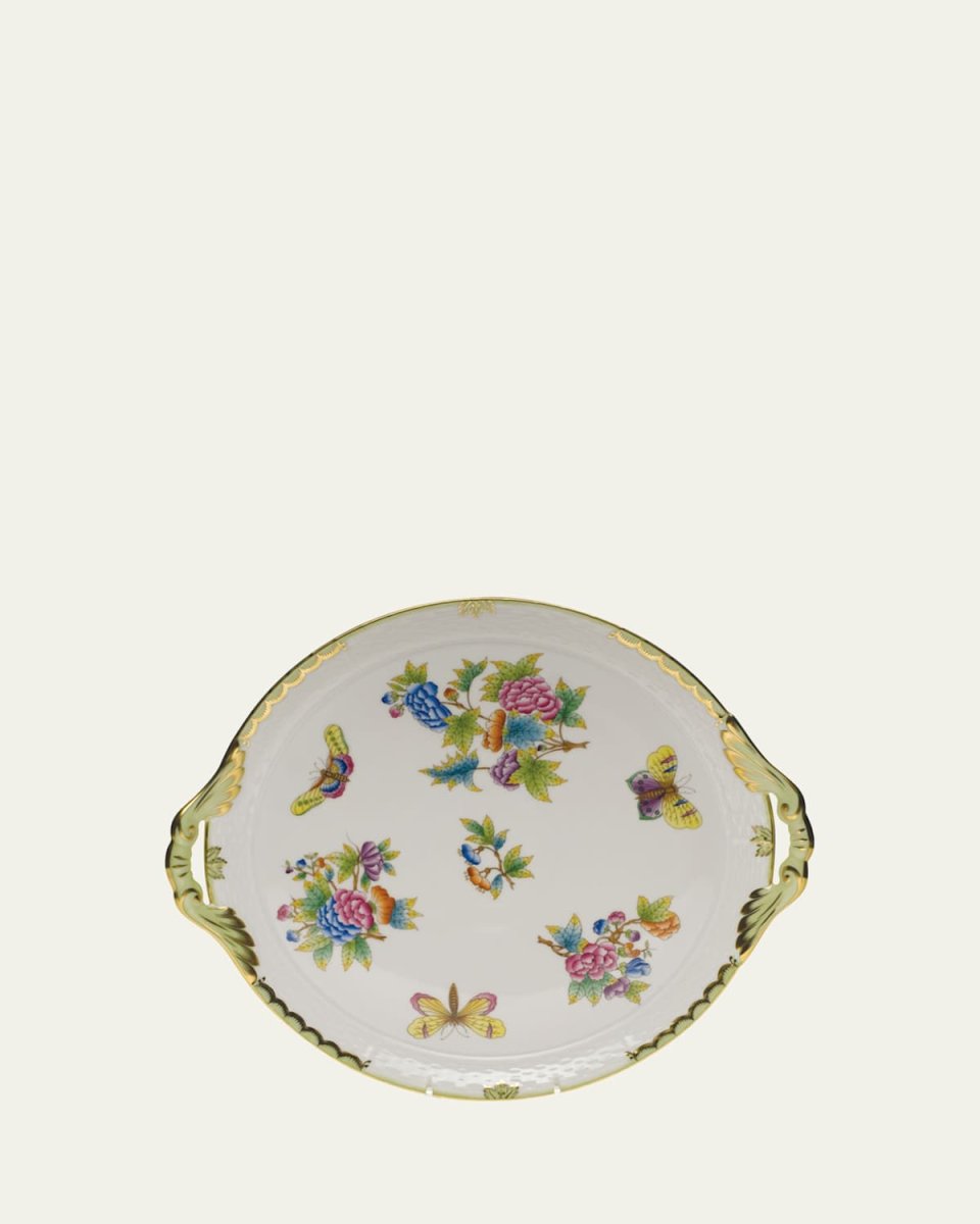Queen Victoria Round Tray with Handles